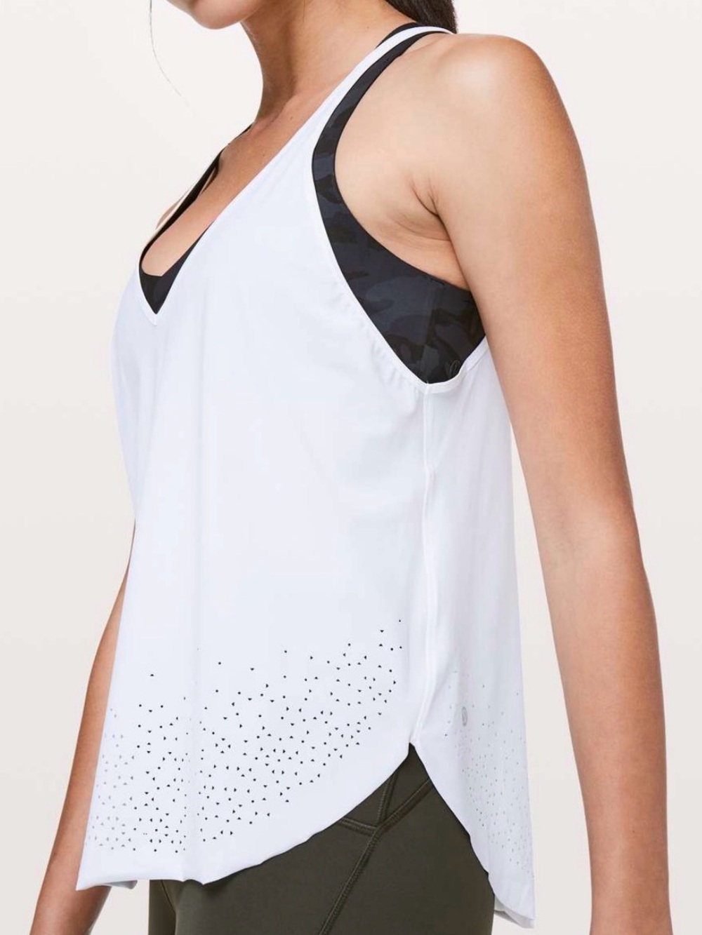 Lululemon Set Free Run white tank - size 6